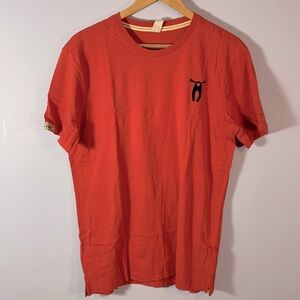 G star raw coral red short sleeve tshirt size large chest logo
